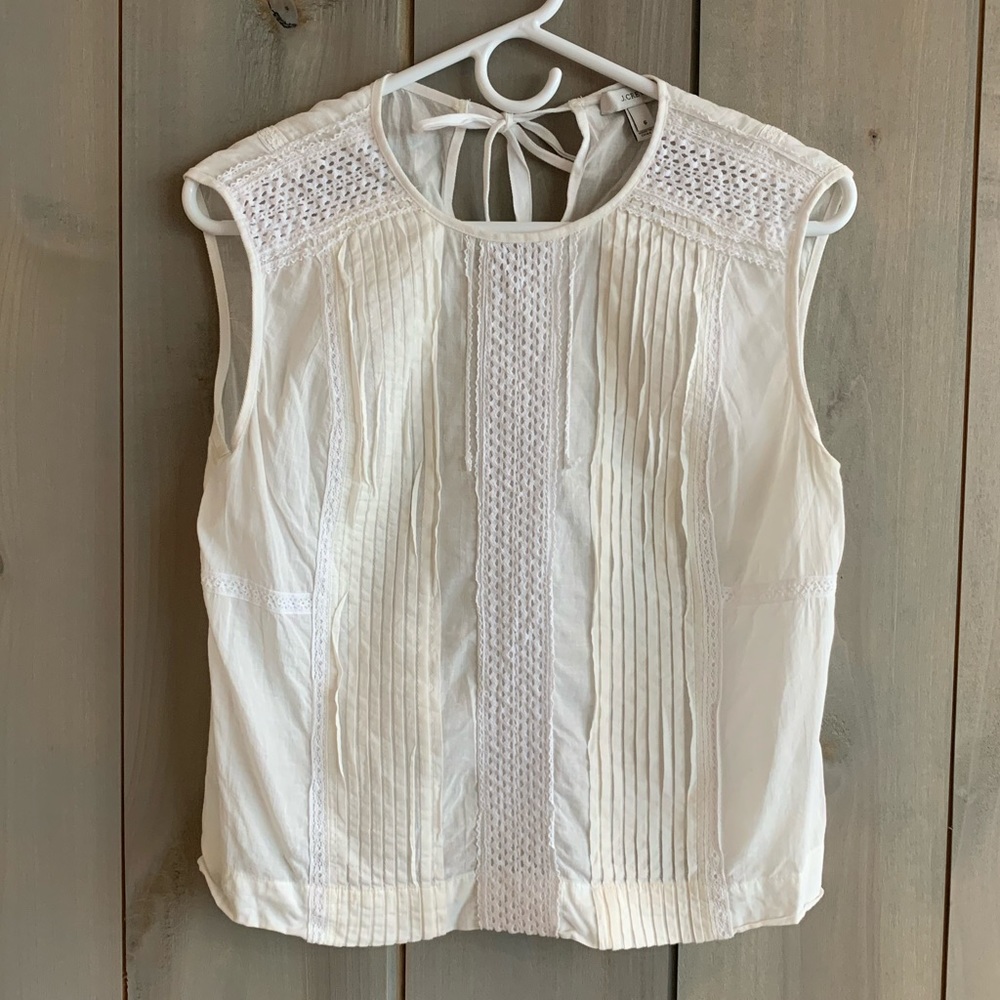 J. Crew Lace Trimmed Top